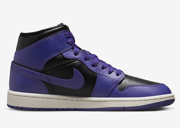 Air Jordan 1 Mid Purple Black - BQ6472-051