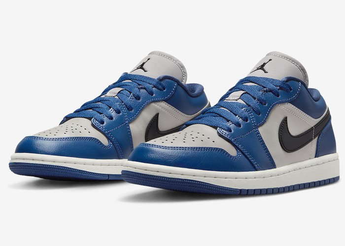 Air Jordan 1 Low Grey Blue Black DC0774-402